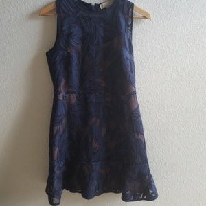 Michael Kors Plam Applique Mesh Dress